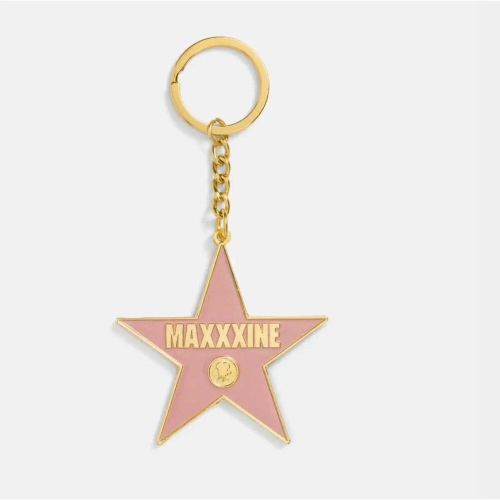 A24 Maxxxine Hollywood Star Gold Pink Keychain Mia Goth, Promo, New